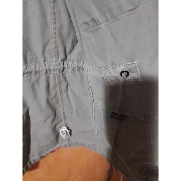 Forever 21 Utility Drawstring Army Green Jacket With Patches Size Small Pockets - Picture 14 of 16